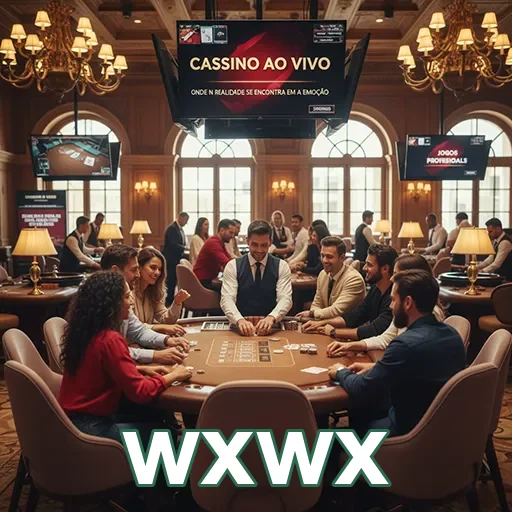 Jogadores interagem em mesa de cassino ao vivo no wxwx.