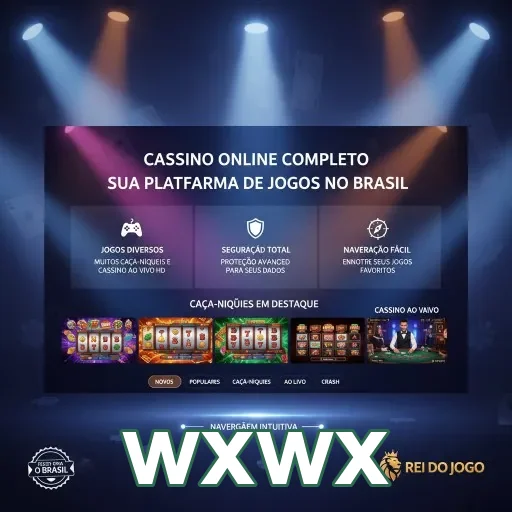 Interface do site wxwx com destaque para serviços e jogos.