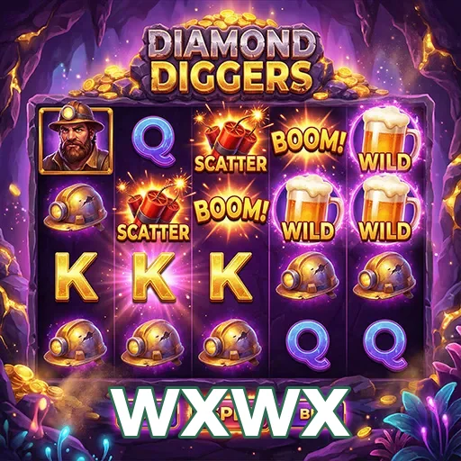 Interface do wxwx com o jogo Diamond Diggers em destaque.