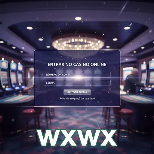 Tela de login da plataforma wxwx para acesso rápido ao casino.