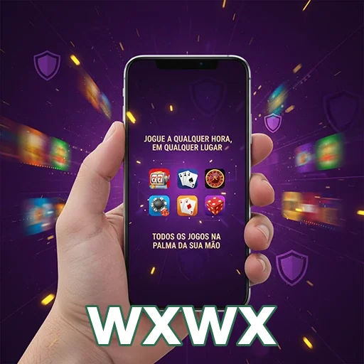 Jogador utilizando o celular para acessar jogos na wxwx.