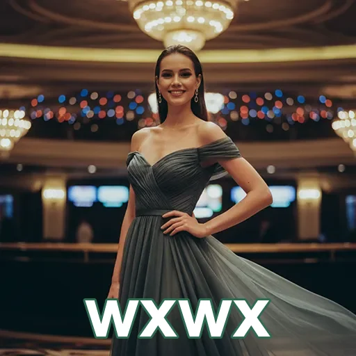 Jogadora elegante em ambiente luxuoso na plataforma wxwx.