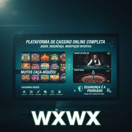 Tela do wxwx destacando caça-níqueis e segurança.