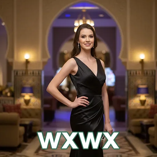 Jogadora elegante em ambiente sofisticado da wxwx.